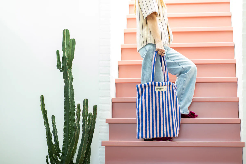 Naram Totebag - Dazzling blue & Rose
