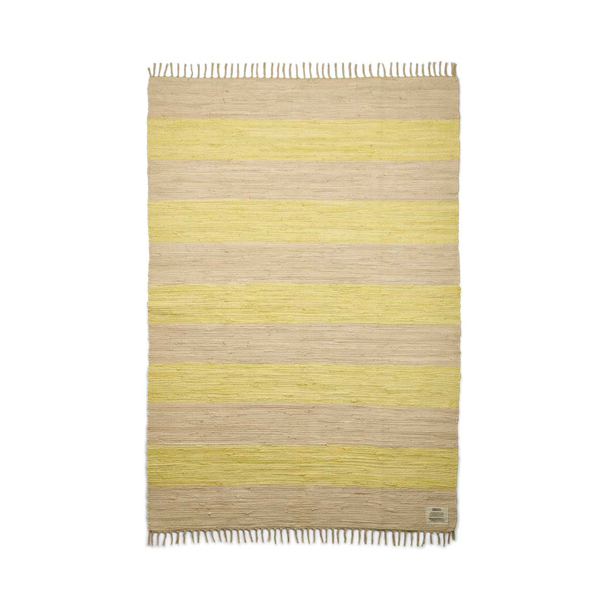 Chindi Rug, Neon Yellow & Creme