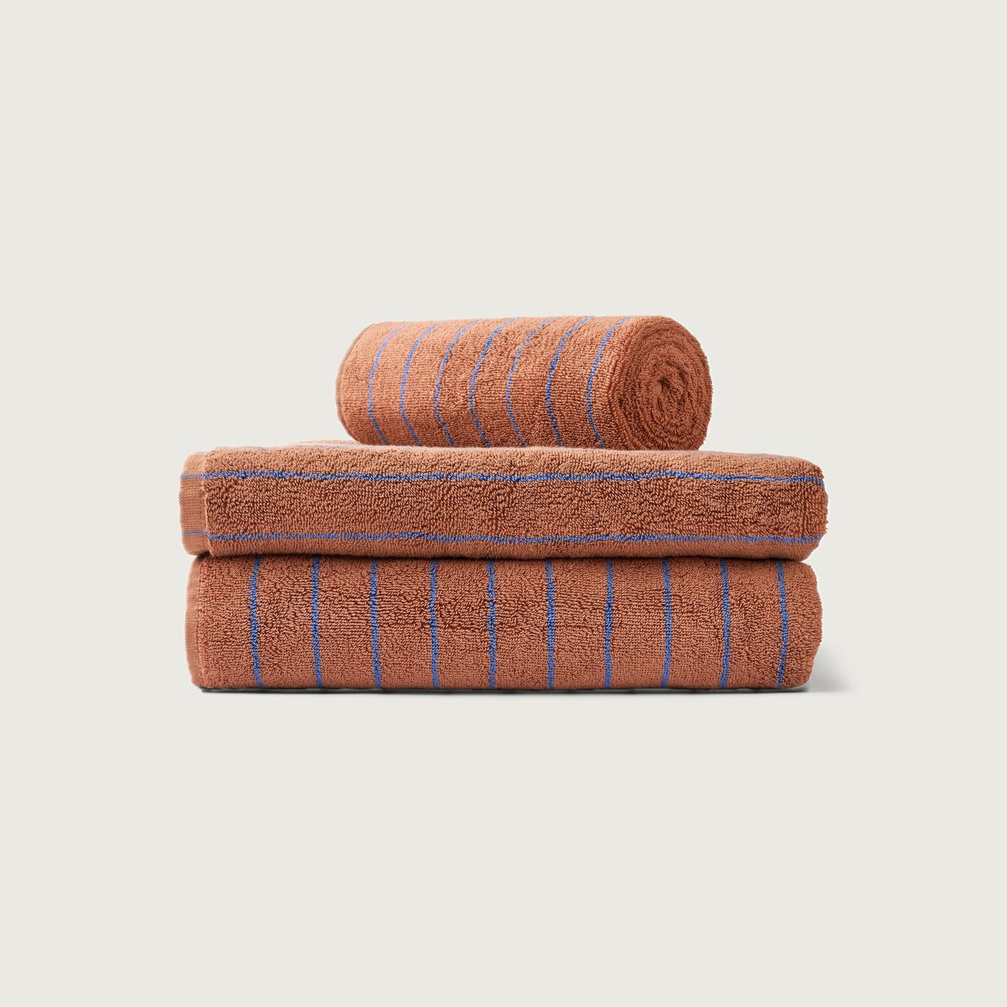 Naram Towel (Camel & Ultramarine blue)