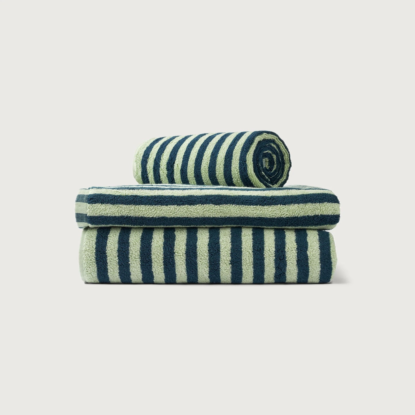 Naram Towels (sea foam & deep teal)