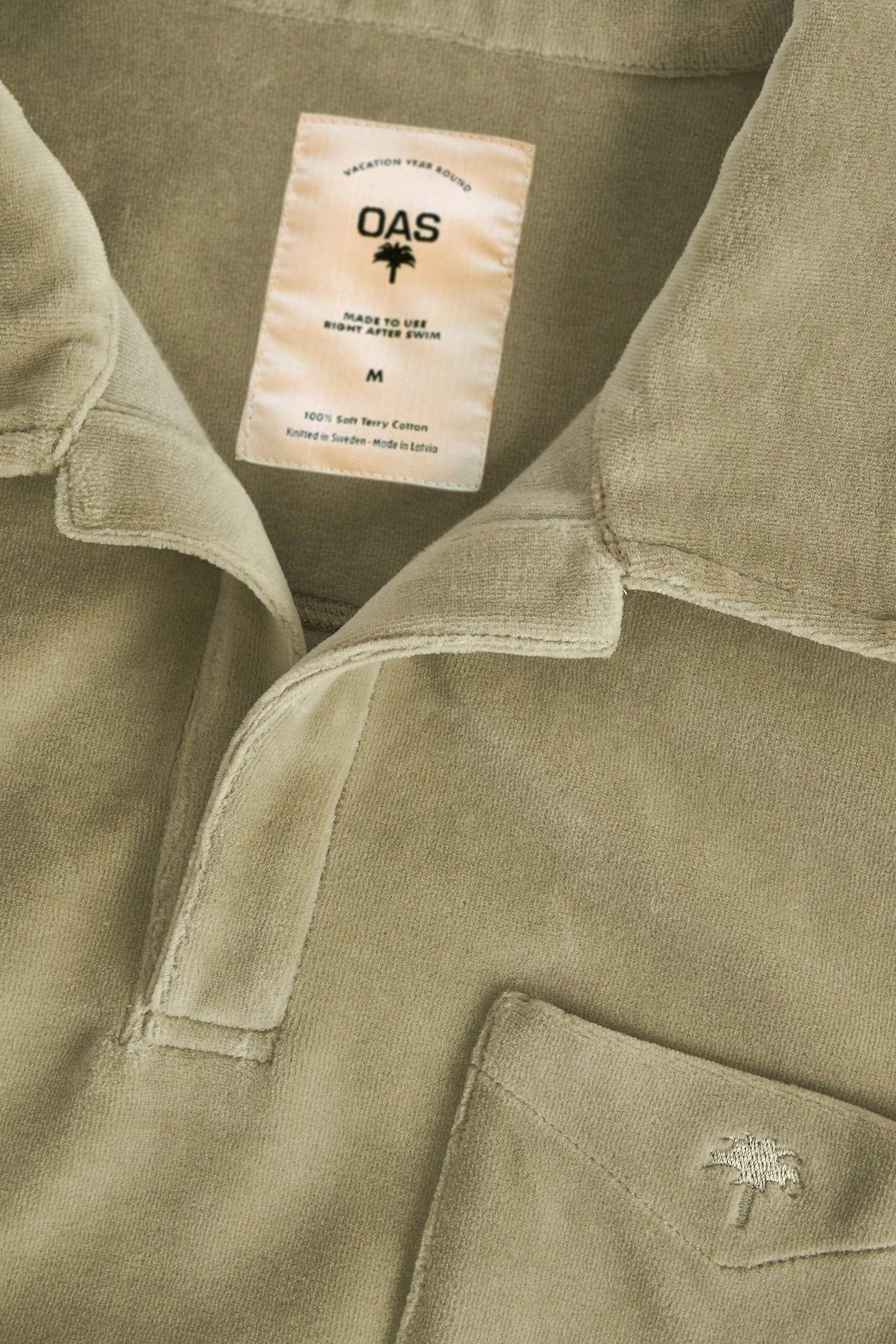 Washed Grey Velour Long Sleeve