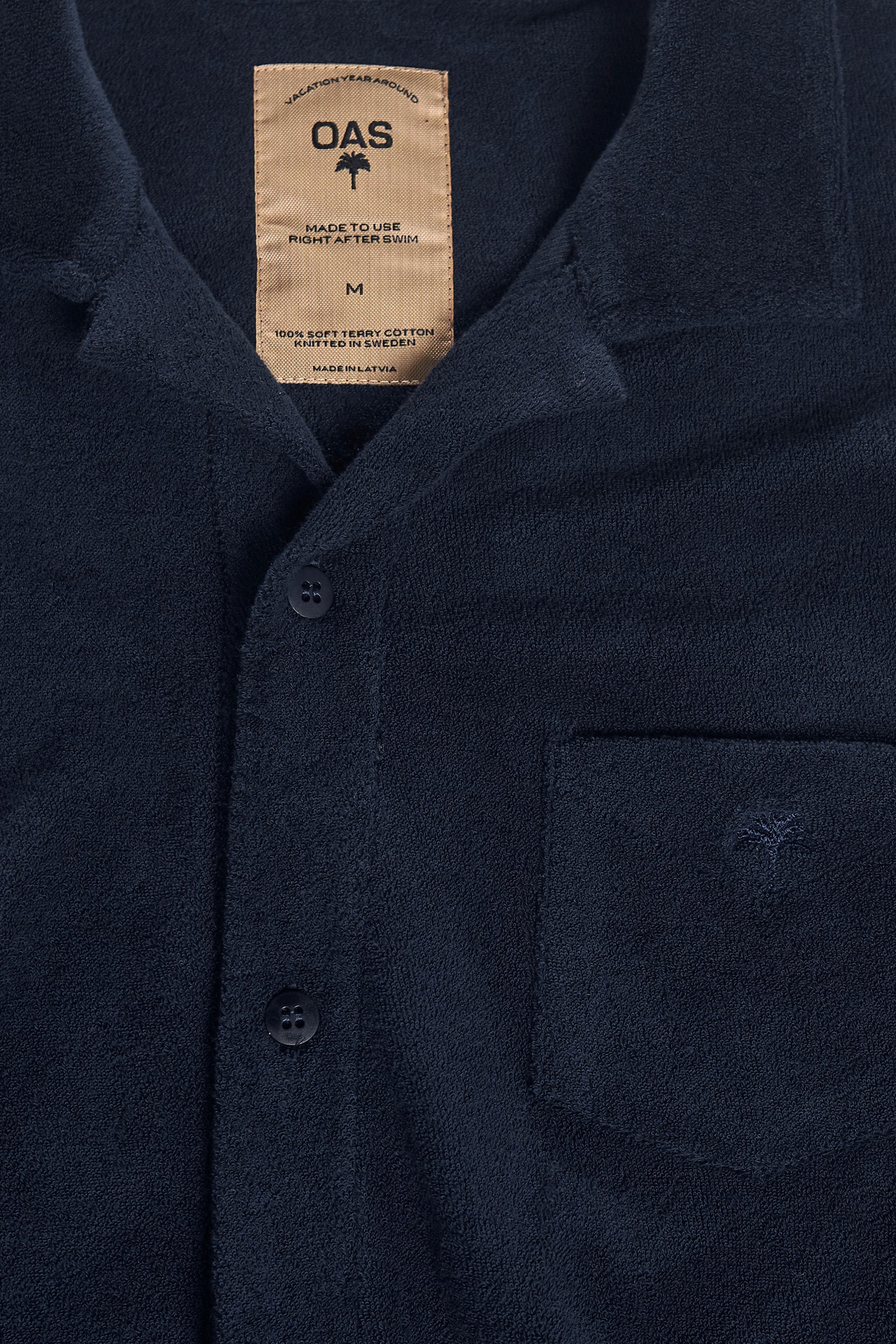 Navy Terry Camisa Shirt