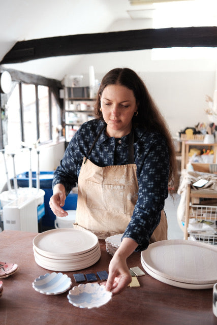 Duci Striped Plate Yellow 15 cm