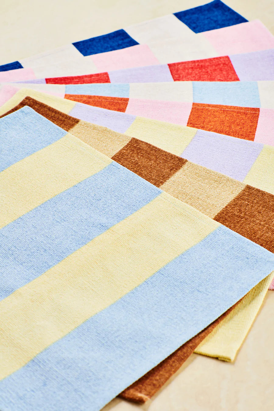 Place mat - Light blue & Creme
