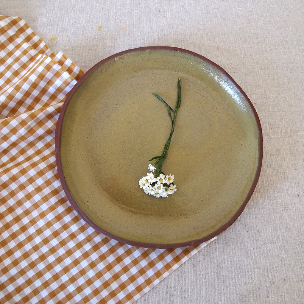 Olive green deep plate