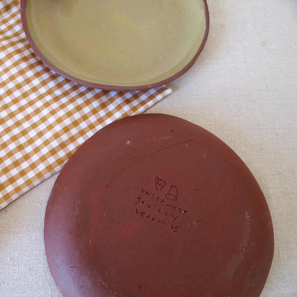 Olive green deep plate