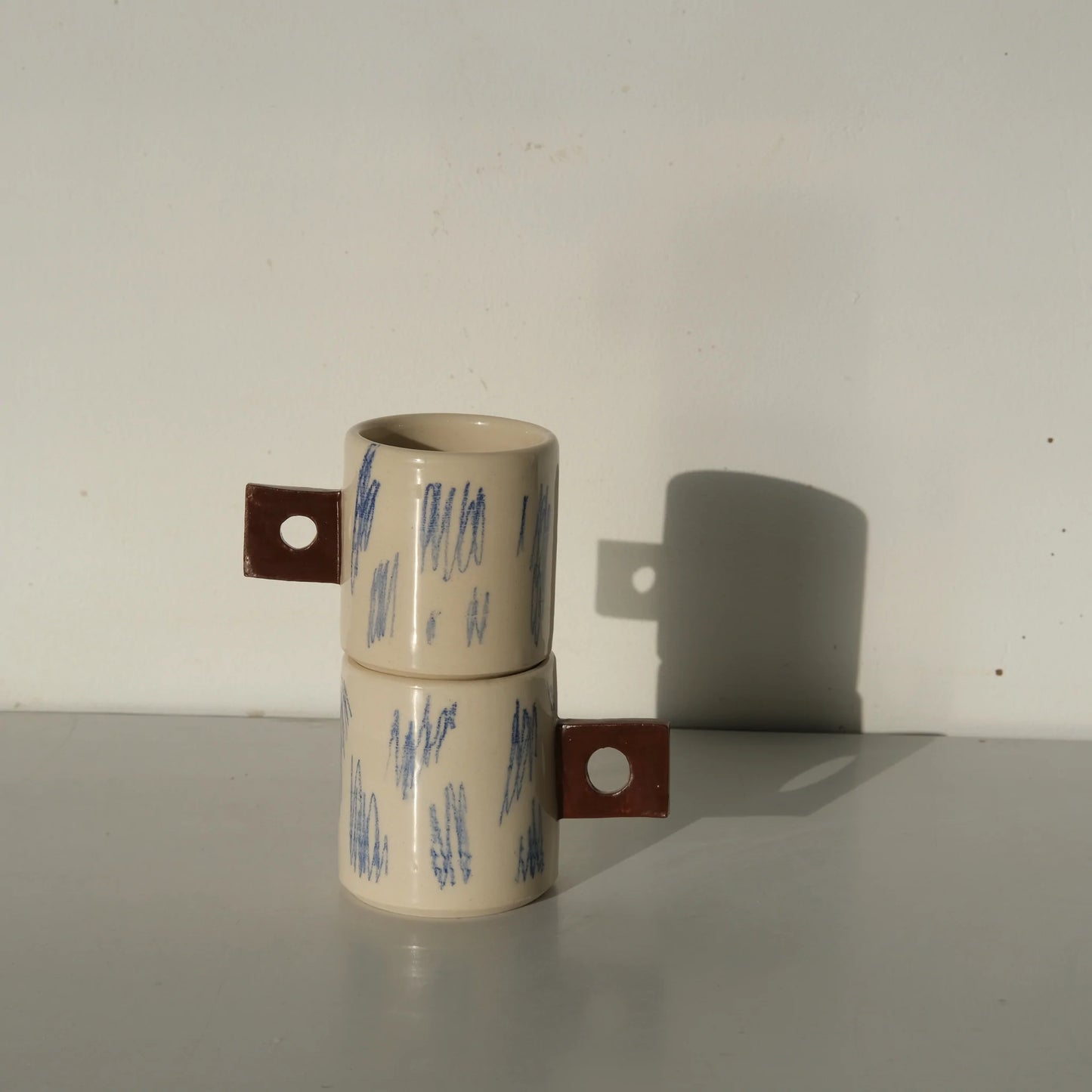 Scratched cup