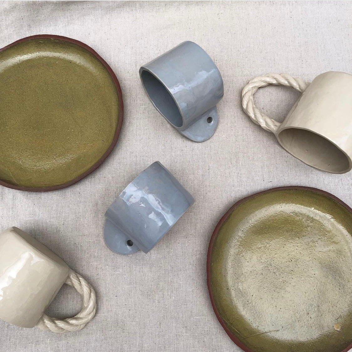 Olive green deep plate