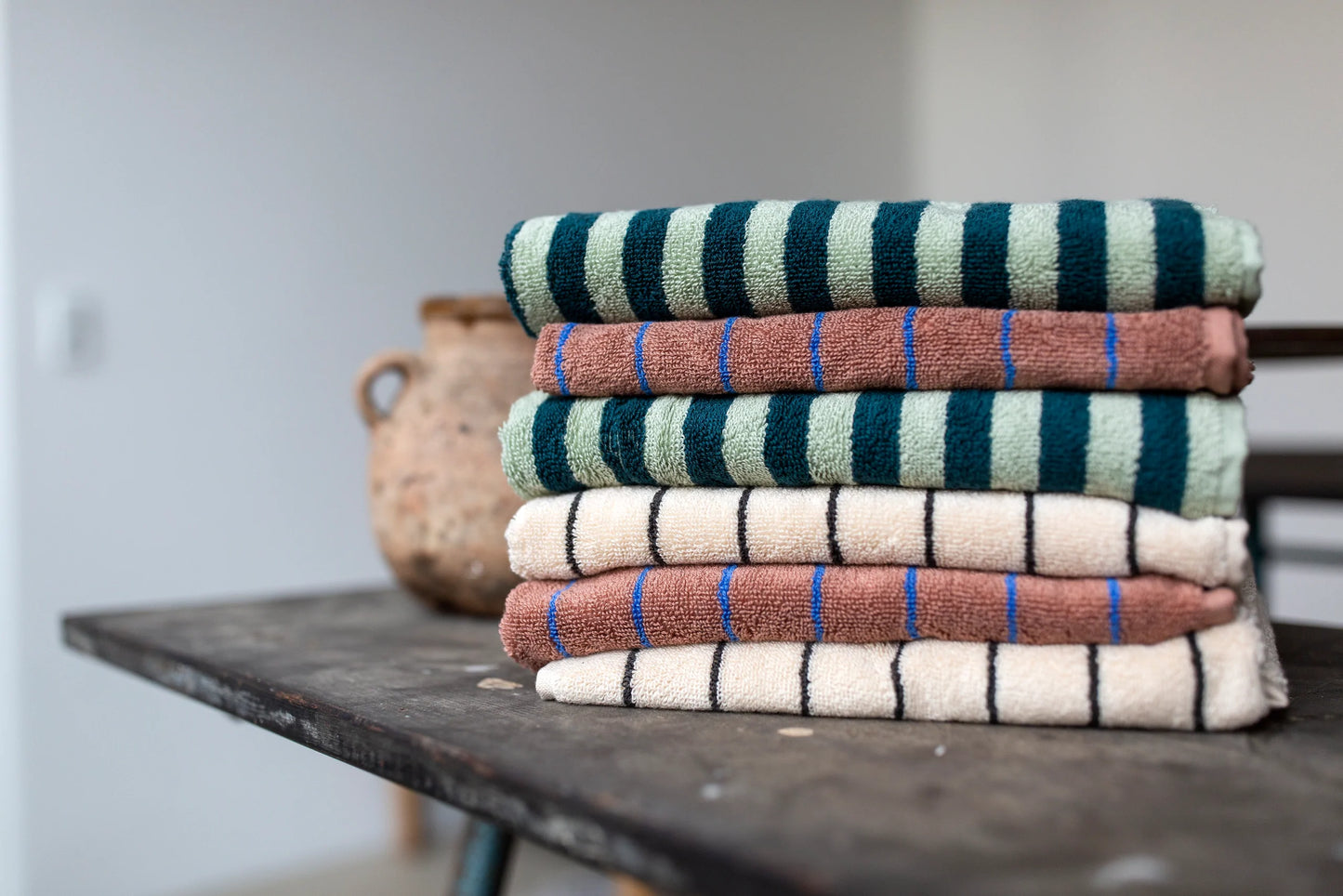 Naram kids poncho - Camel & Ultramarine blue