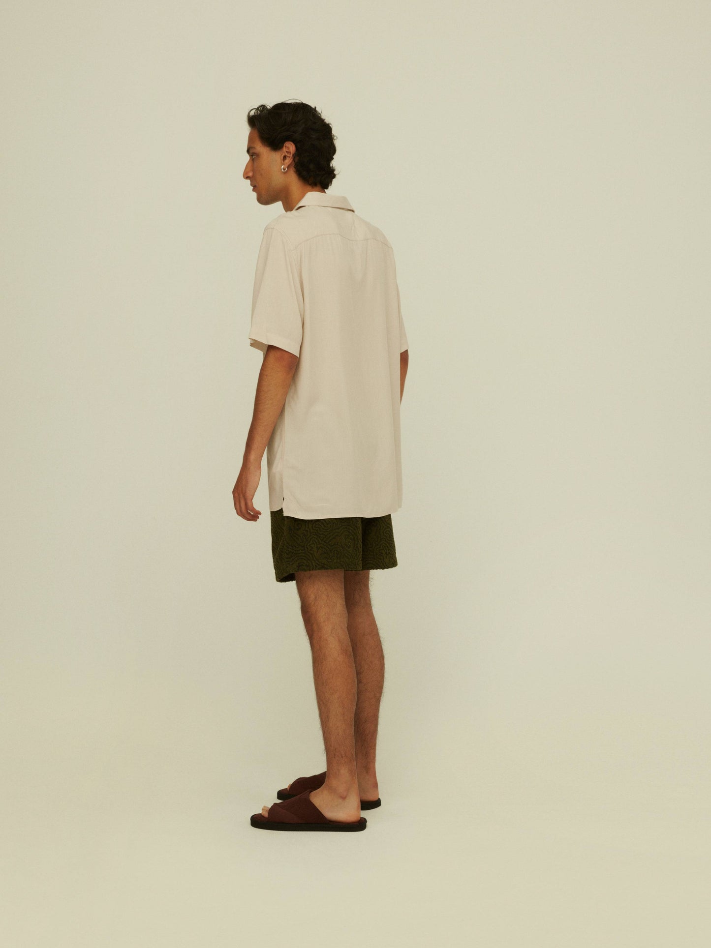Sand Plain Viscose Shirt