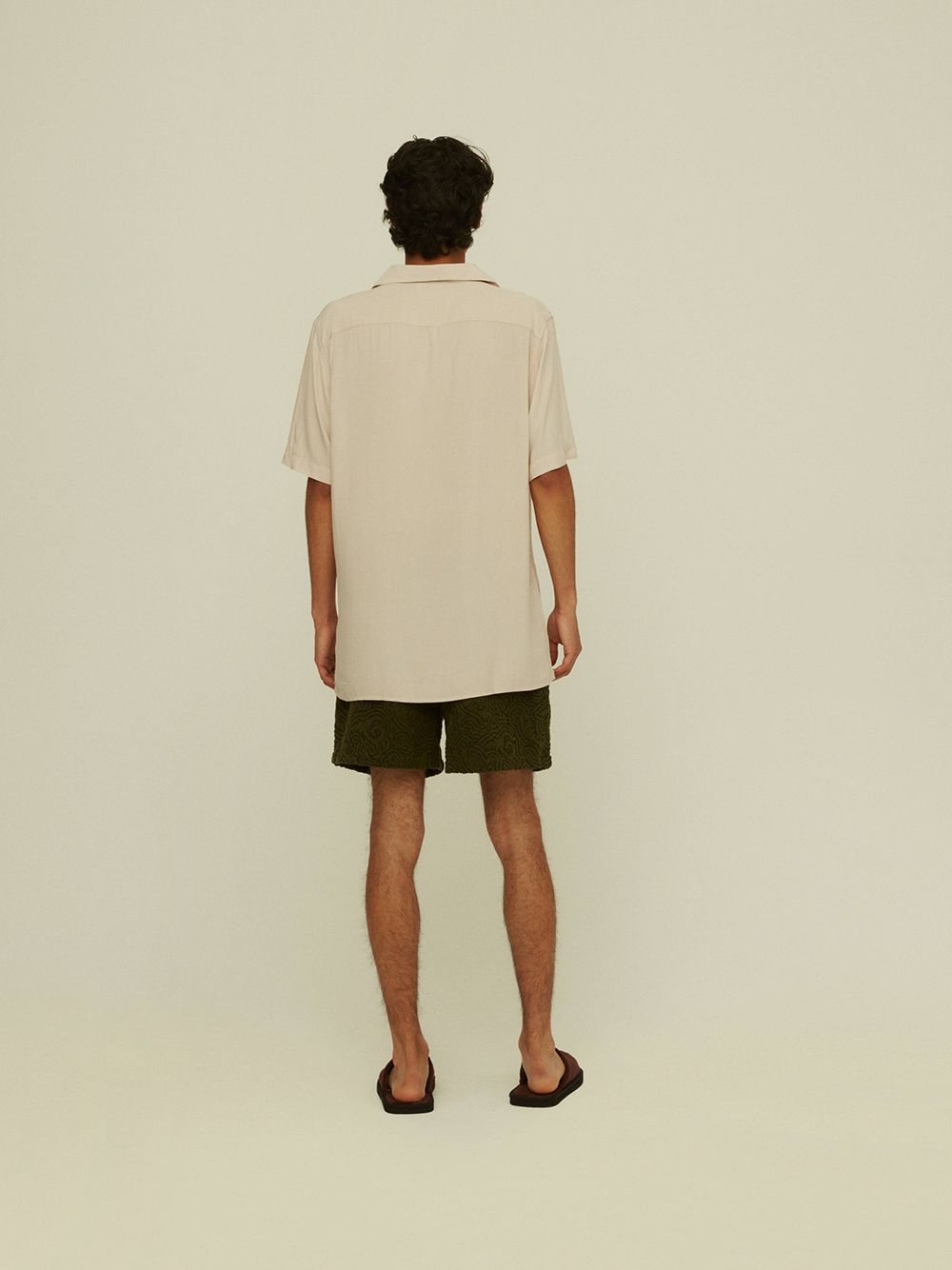 Sand Plain Viscose Shirt