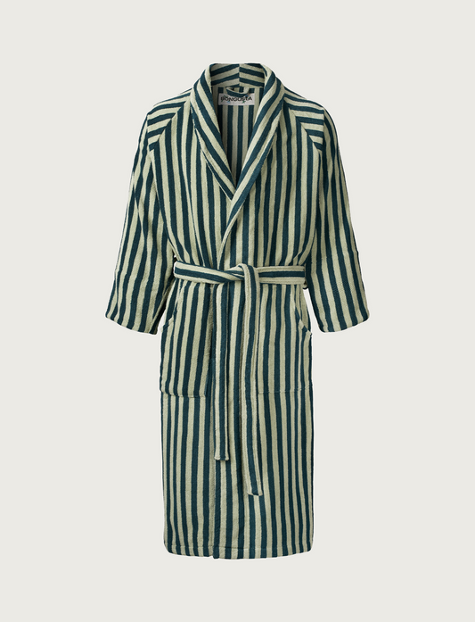 Naram Bathrobe - Sea foam & Deep teal