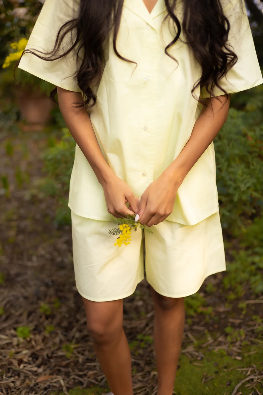 Sahej Short Sleeve Shirt, lemon sorbet (Pre-order)