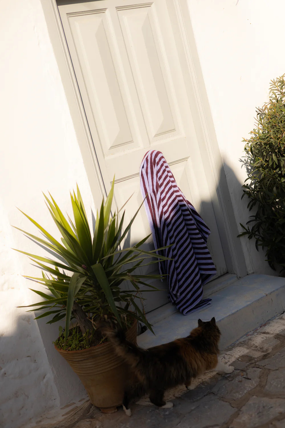 Naram Towels (wine & lavender blue)