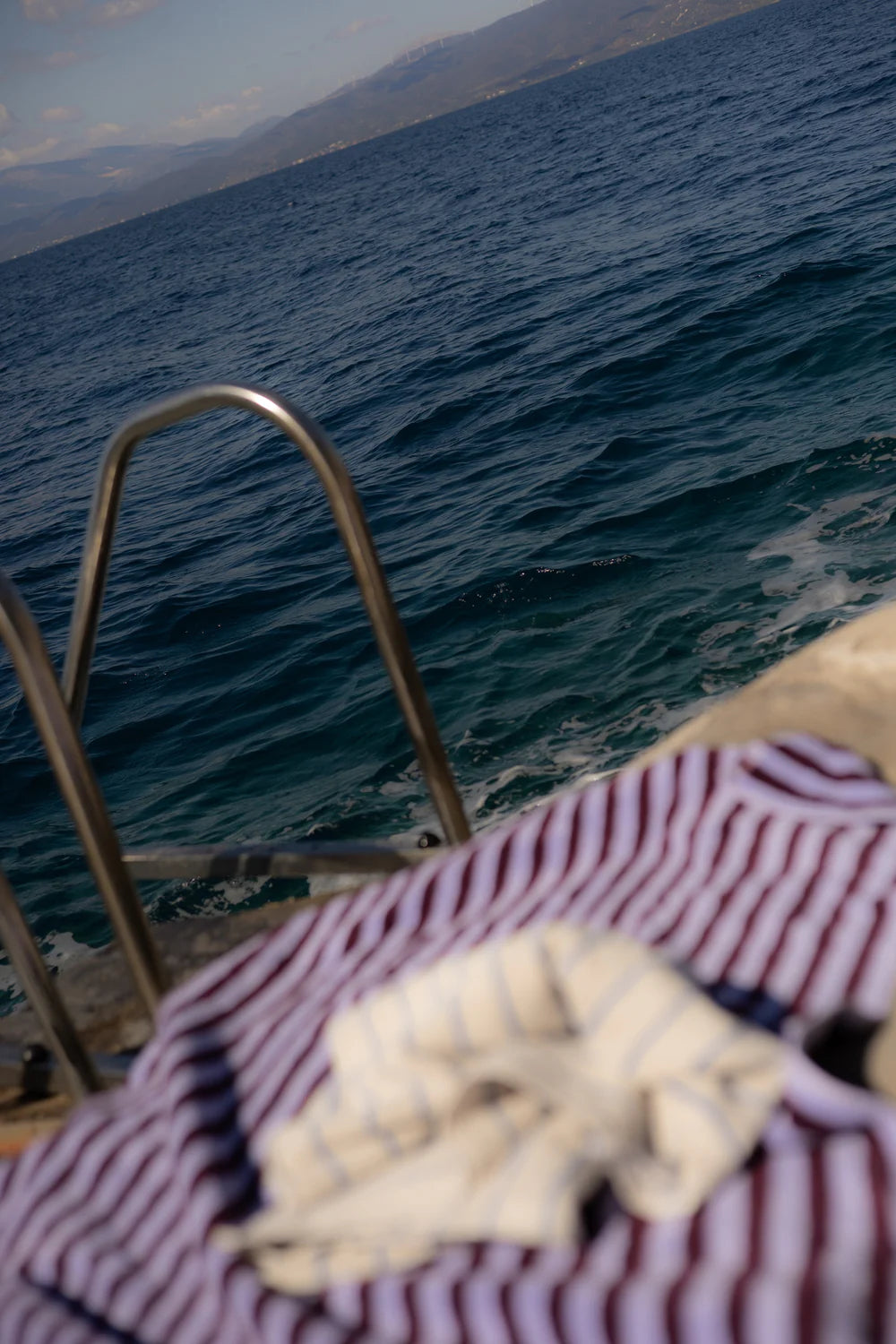 Naram Towels (wine & lavender blue)