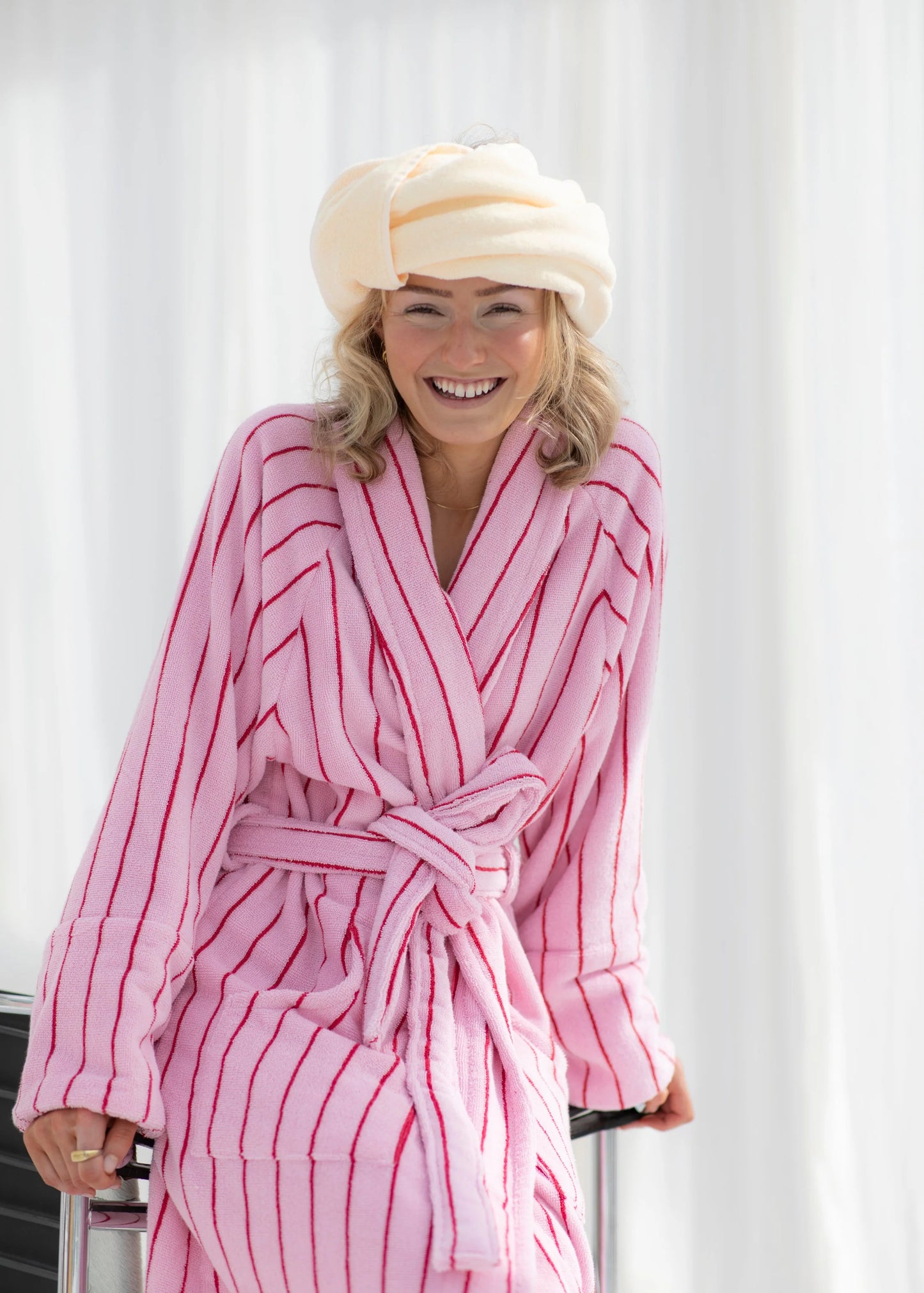 Naram Bathrobe - Baby pink & Ski patrol