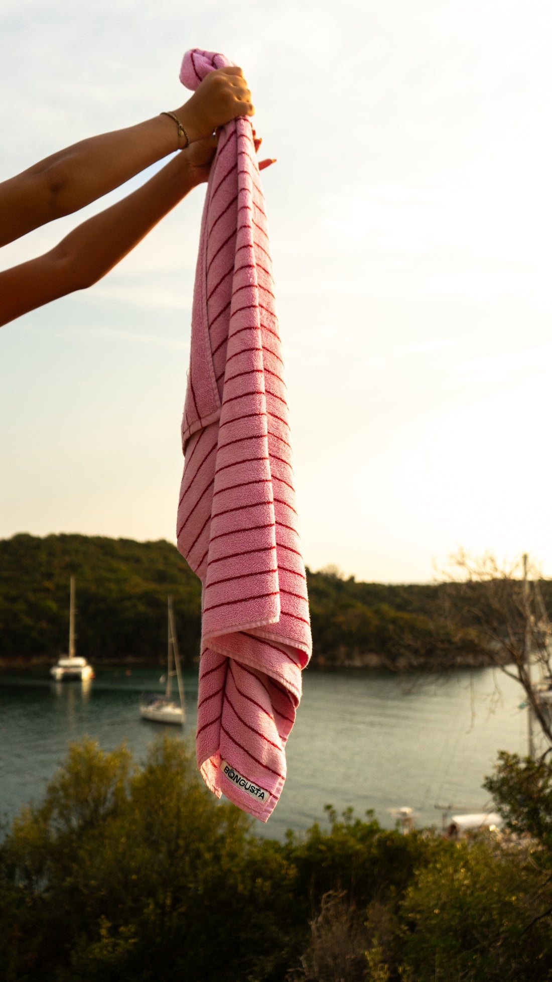 Naram Towel (Baby pink & Ski patrol)