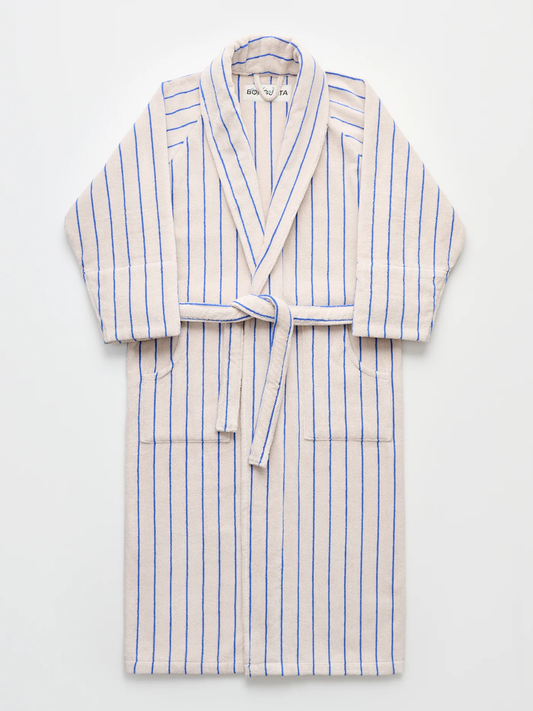 Naram Bathrobe - moonbeam & ultramarine (Pre-order)