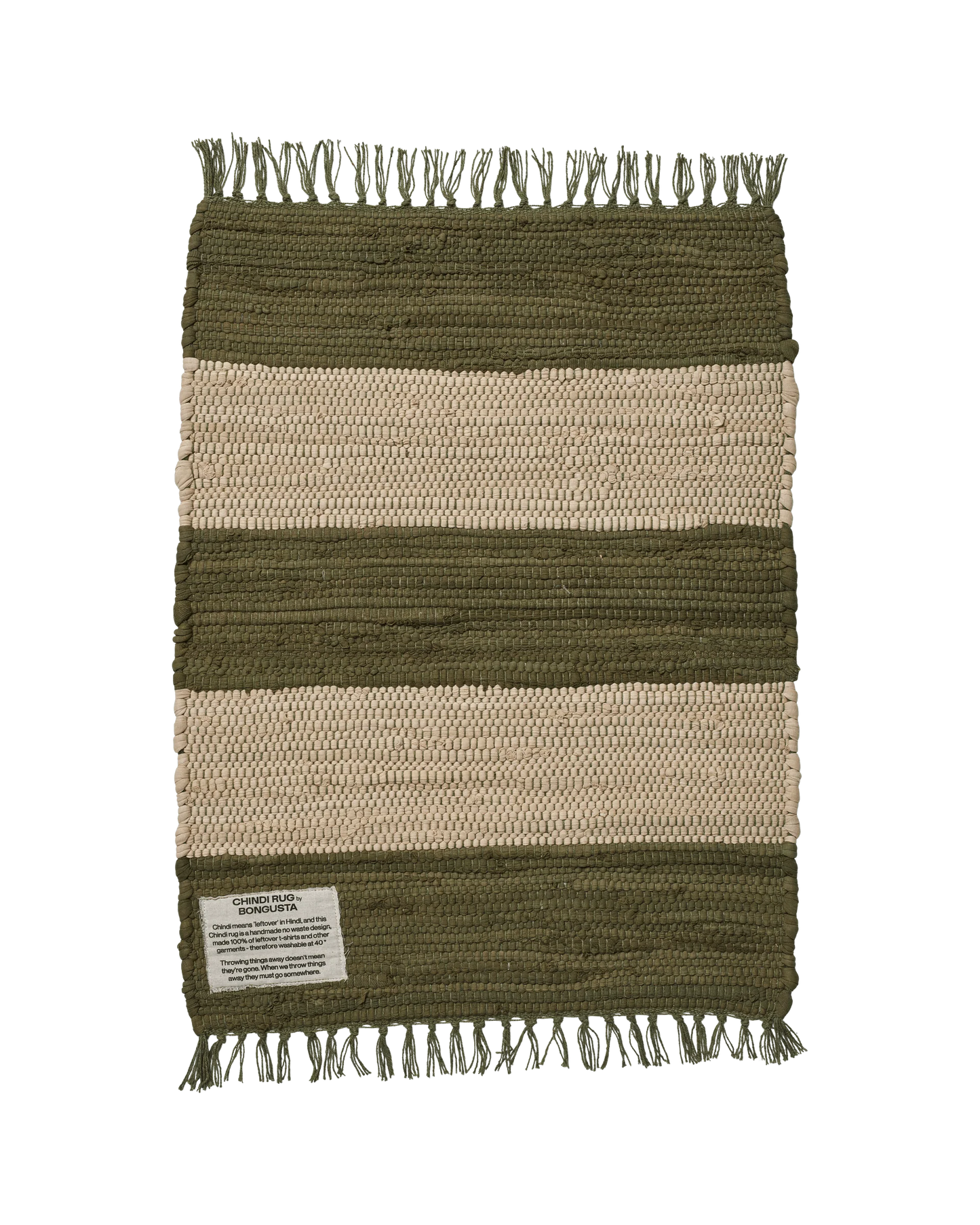 Chindi Rug, Army & Beige