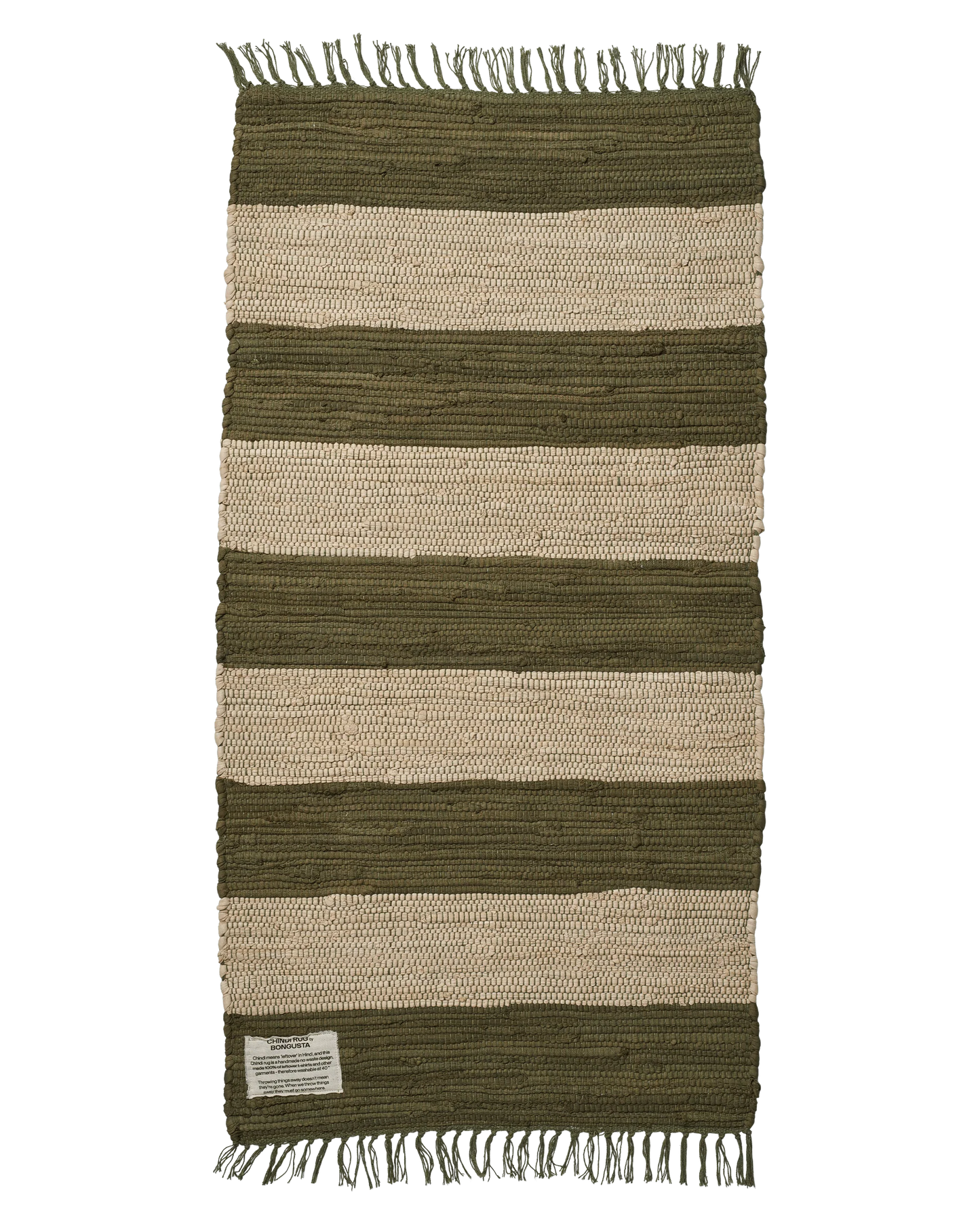 Chindi Rug, Army & Beige