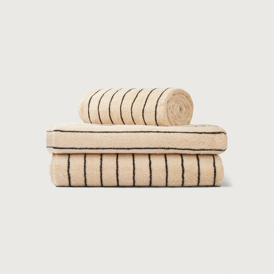 Naram Towel (Creme & Ink)