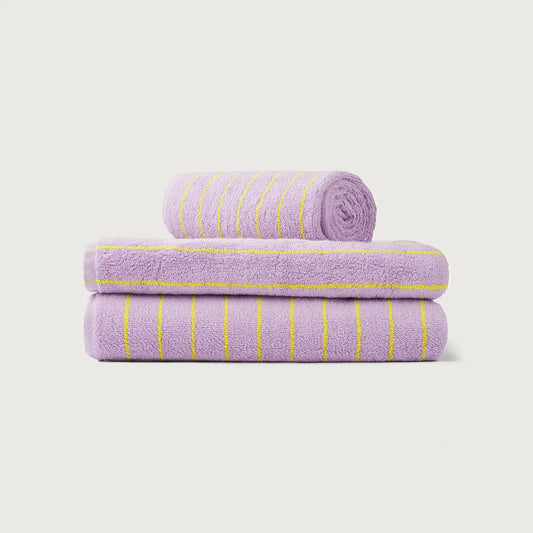 Naram Towel (Lilac & Neon yellow)