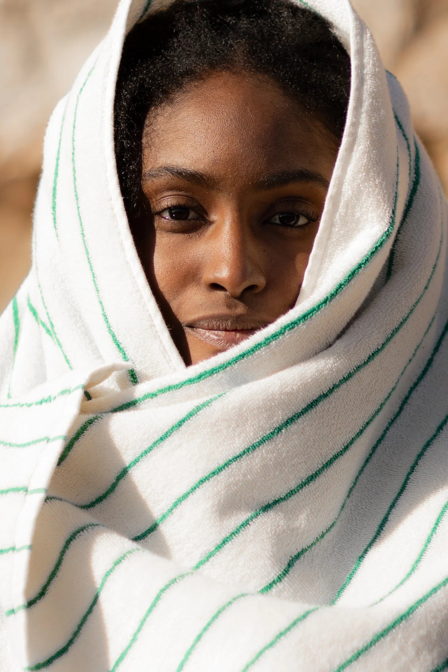 Naram Towels (pure white & grass)