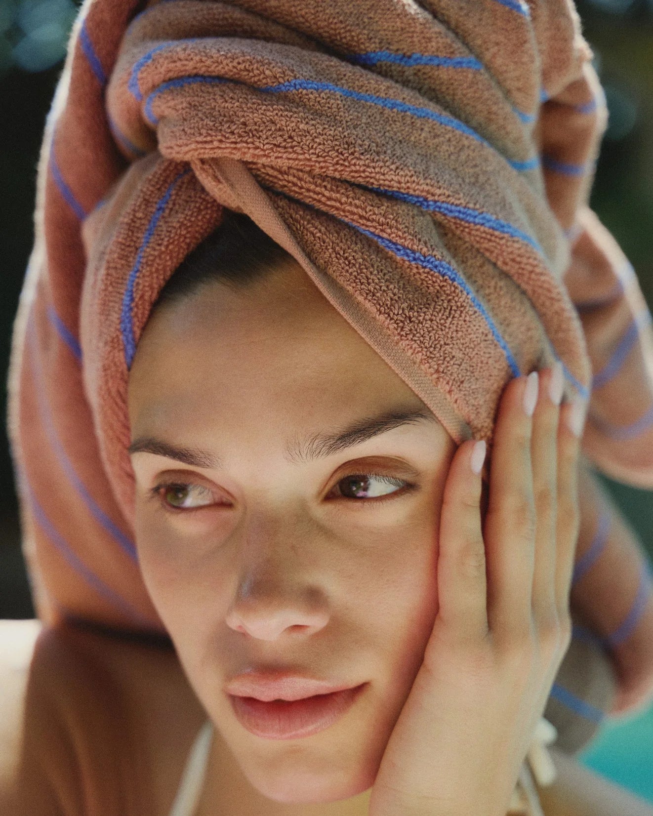 Naram Towel (camel & ultramarine)