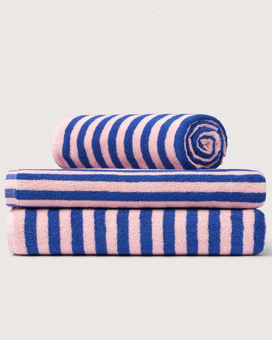 Naram Towel (Dazzling blue & Rose)