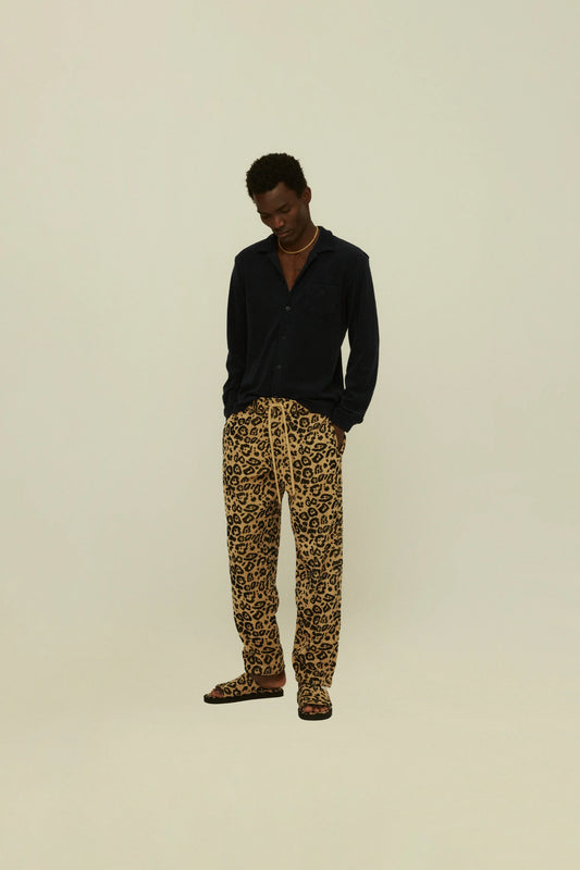 Navy Terry Camisa Shirt