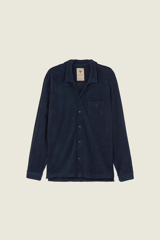 Navy Terry Camisa Shirt