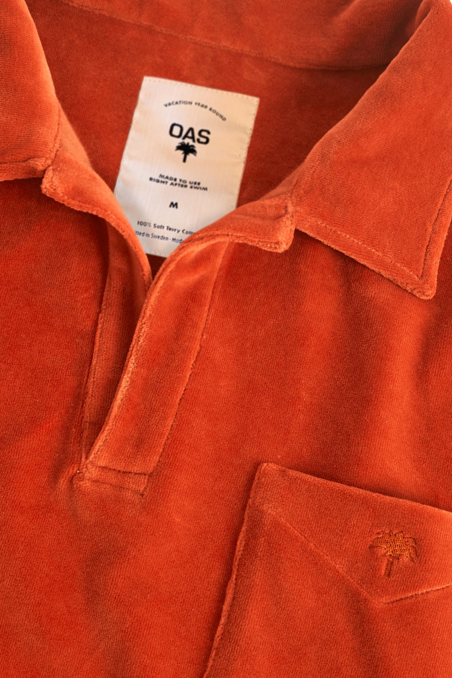 Burnt Orange Velour Long Sleeve