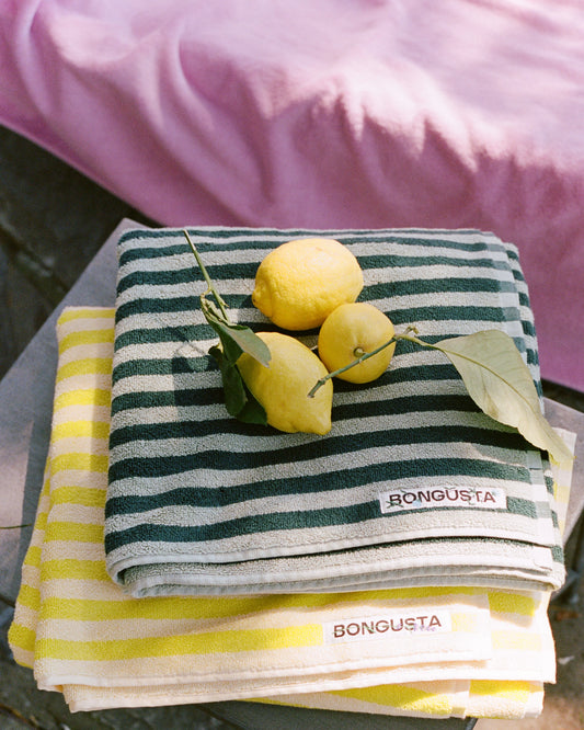 Naram Towels (sea foam & deep teal)