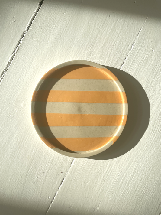 Duci Striped Plate Orange 15 cm