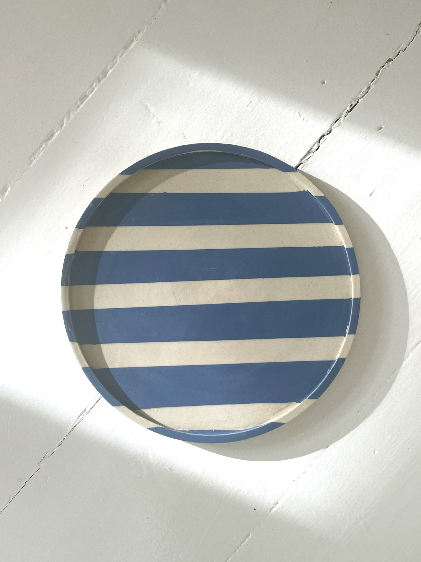 Duci Striped Plate Pale Blue 19 cm