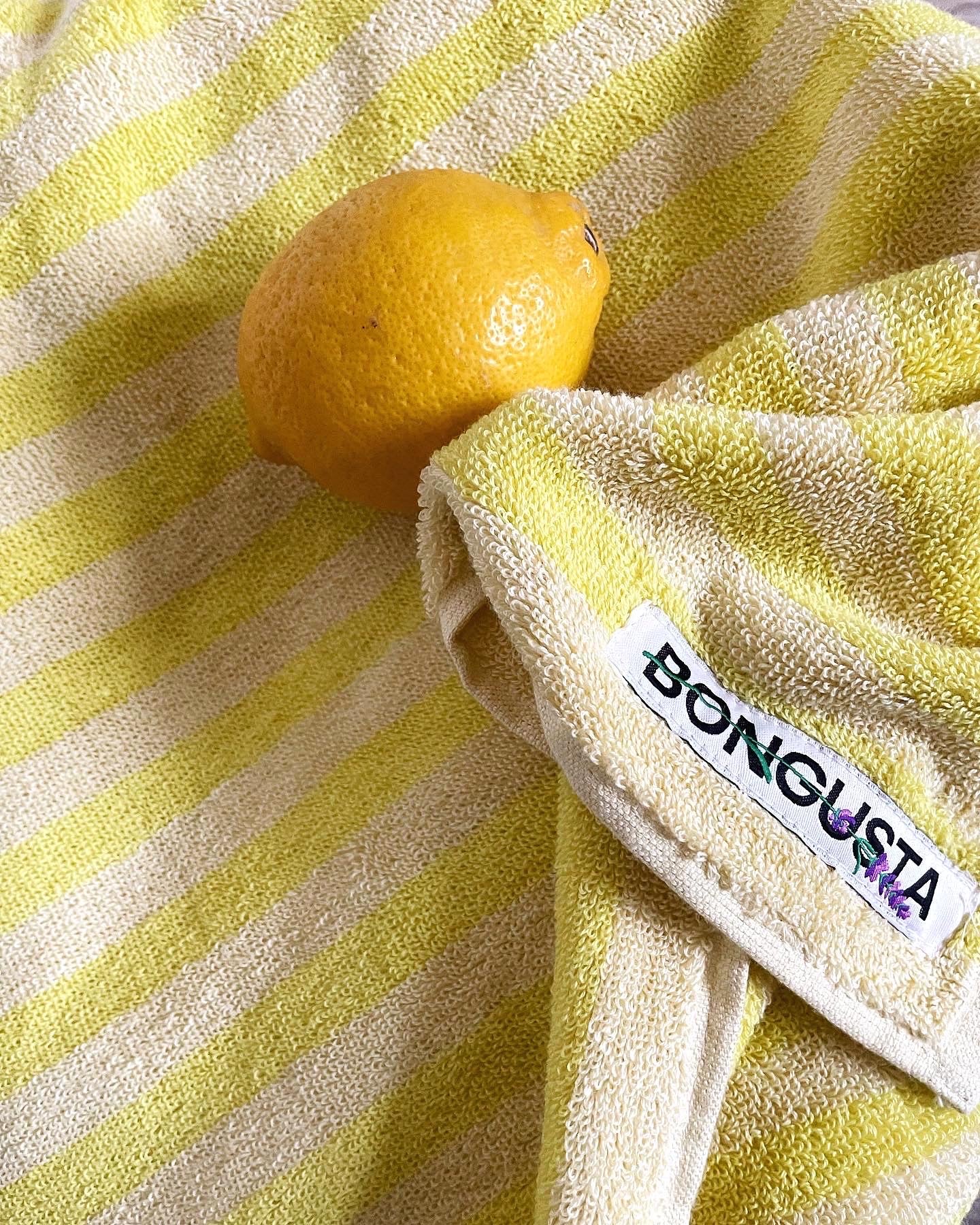 Naram Towels, pristine & neon yellow – Bongusta