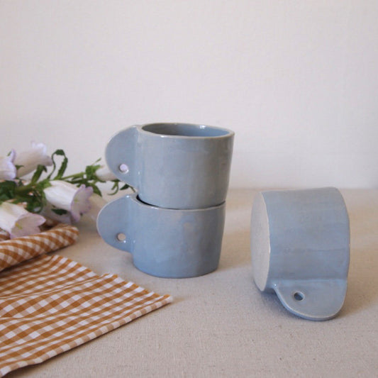 Sky blue ear mug