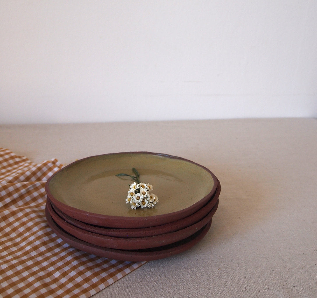 Olive green deep plate