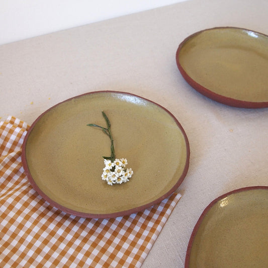 Olive green deep plate