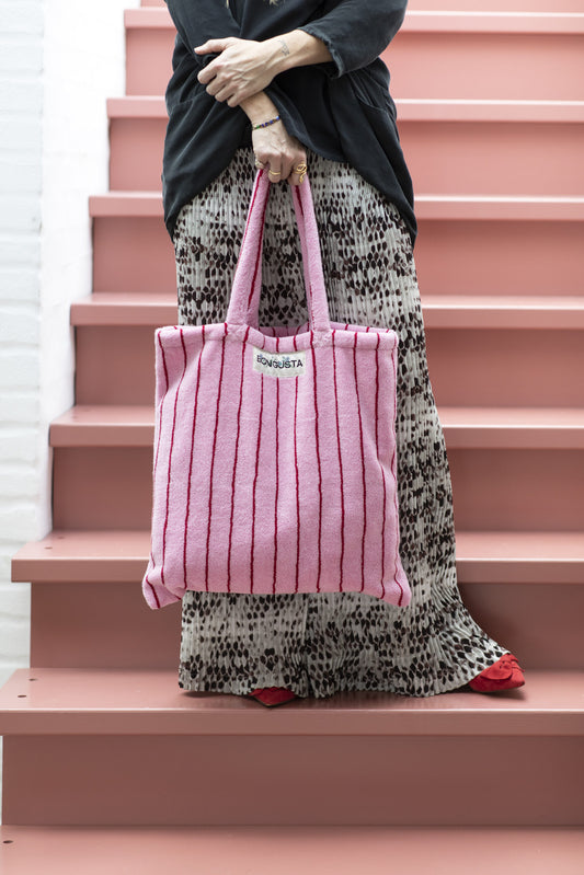 Naram Tote bag - Baby pink & Ski patrol