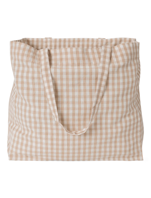 HANNA TOTE BAG - GINGHAM BLUSH