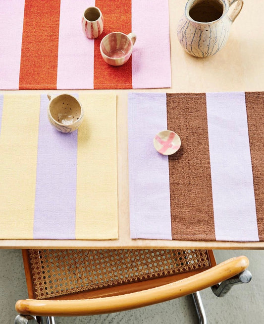 Place mat - Pink & Cognac