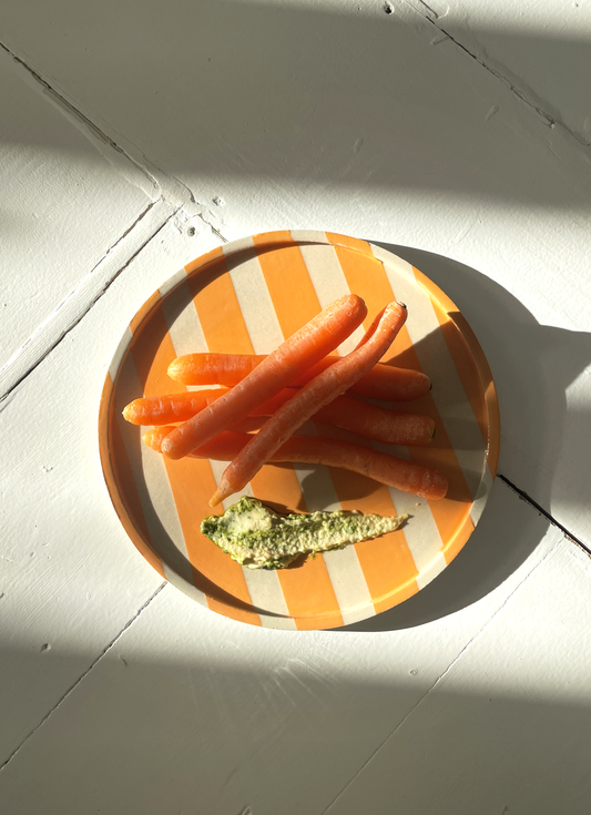 Duci Striped Plate Orange 24 cm