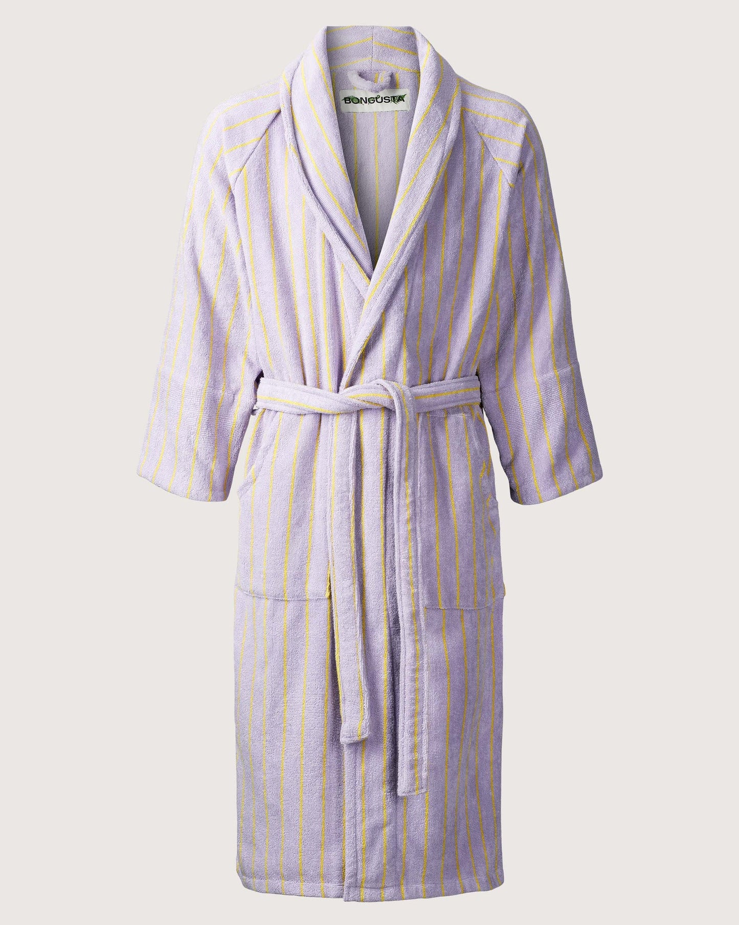 Naram Bathrobe - Lilac & Neon yellow