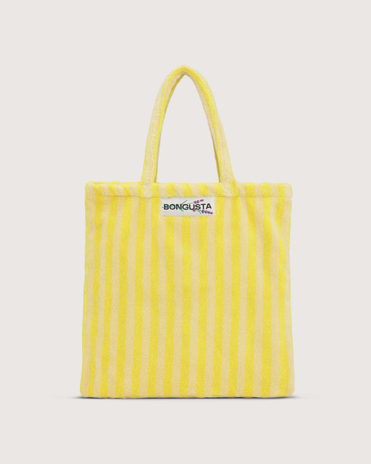 Naram Tote bag - Pristine & Neon yellow