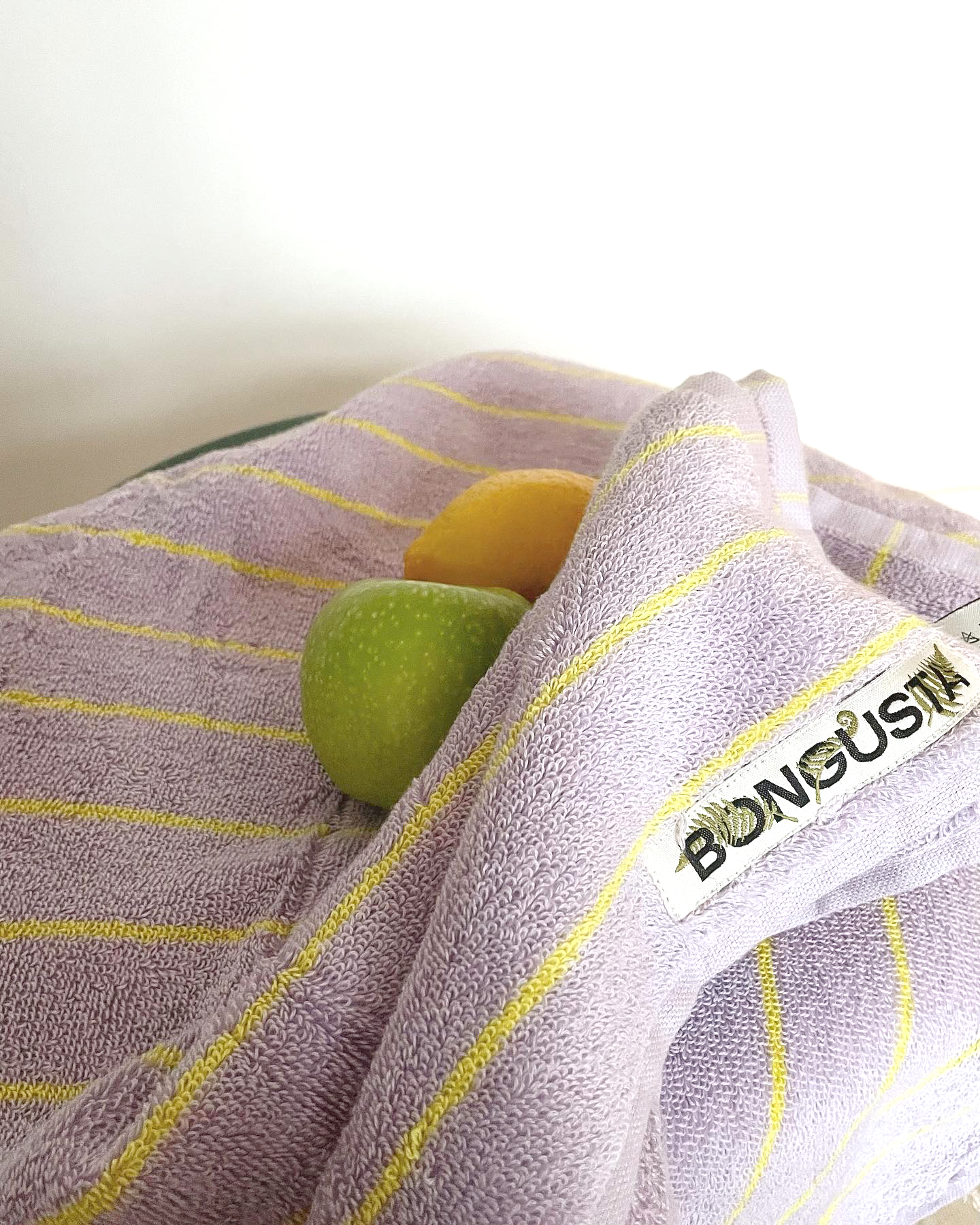 Naram Towel (Lilac & Neon yellow)