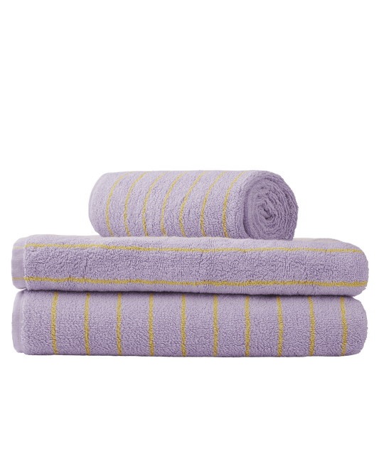 Naram Towel (Lilac & Neon yellow)