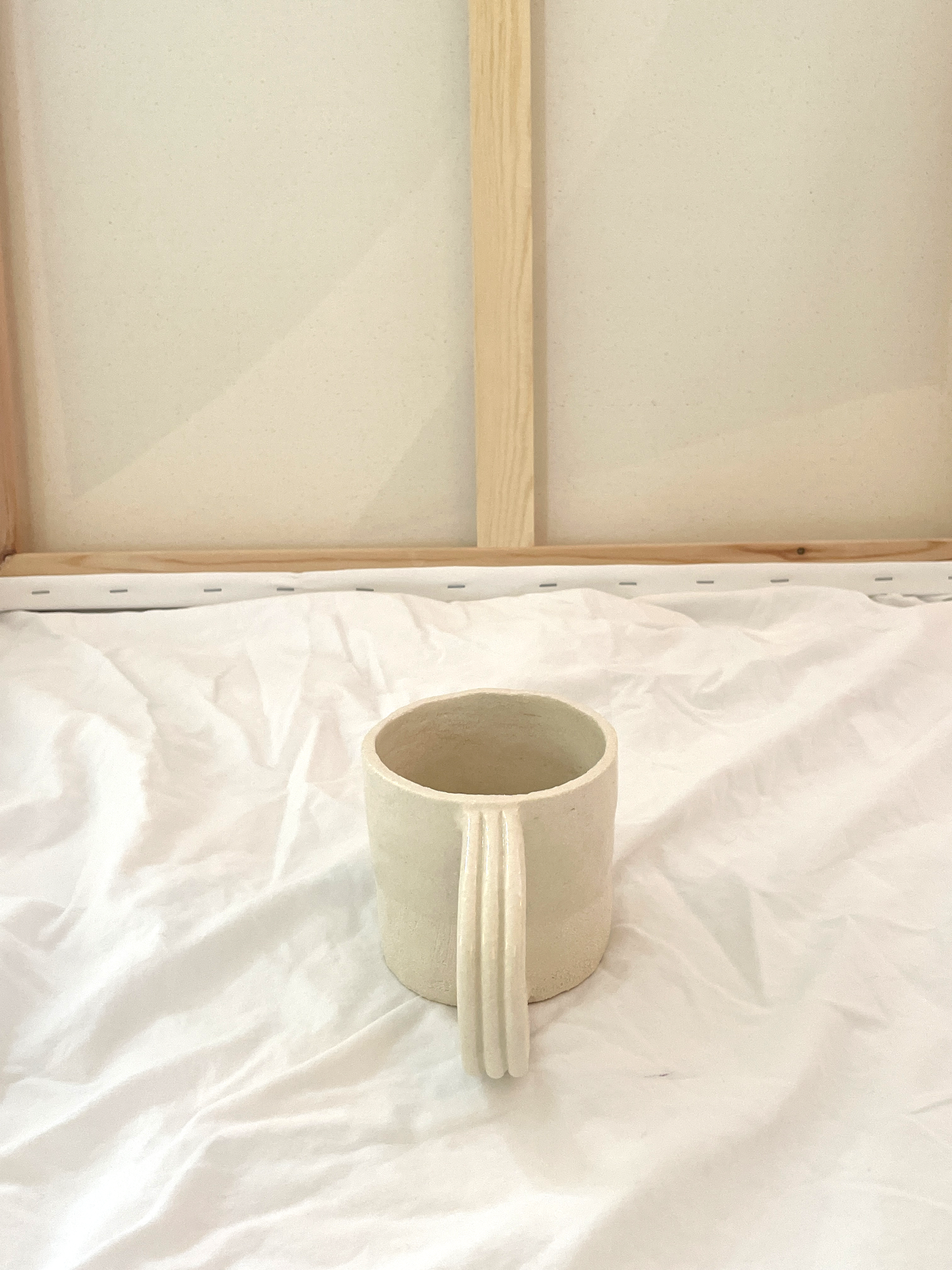 White sandstone cup