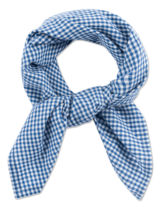 NICO SCARF - GINGHAM MINI BLUE